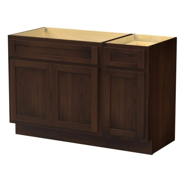 Vanity Art 51 in. W x 21 in. D x 32.5 in. H Bath Vanity Cabinet without Top in Brown T726947938