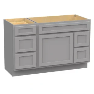 Vanity Art 51 in. W x 21 in. D x 32.5 in. H Bath Vanity Cabinet without Top in Gray T726947900