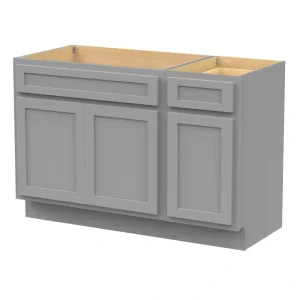 Vanity Art 51 in. W x 21 in. D x 32.5 in. H Bath Vanity Cabinet without Top in Gray T726947901