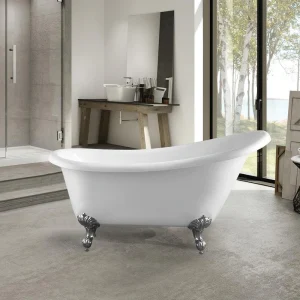 Vanity Art Toulouse 67 in. Acrylic Clawfoot Freestanding Bathtub in White