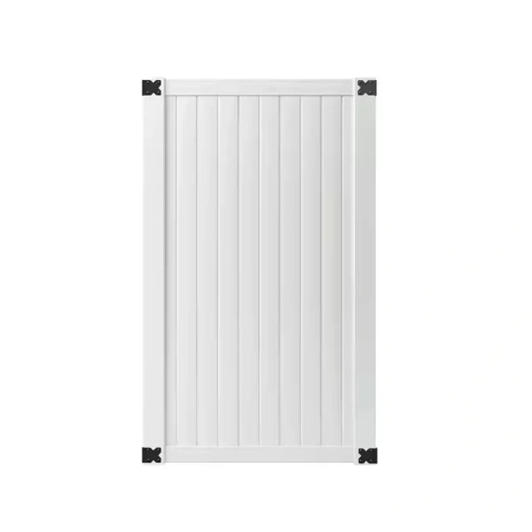 Veranda 3-1/2 ft. W x 6 ft. H White Vinyl Somerset Vinyl Privacy Fence Gate