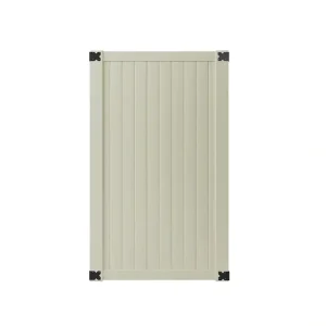 Veranda 3-1/2 ft. x 6 ft. Tan Vinyl Somerset Privacy Fence Gate