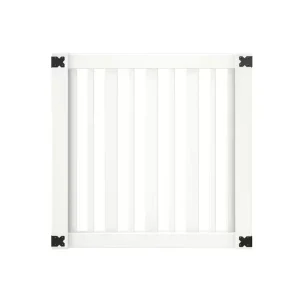 Veranda 4 ft. W x 4 ft. H White Vinyl Lafayette Fence Gate Kit