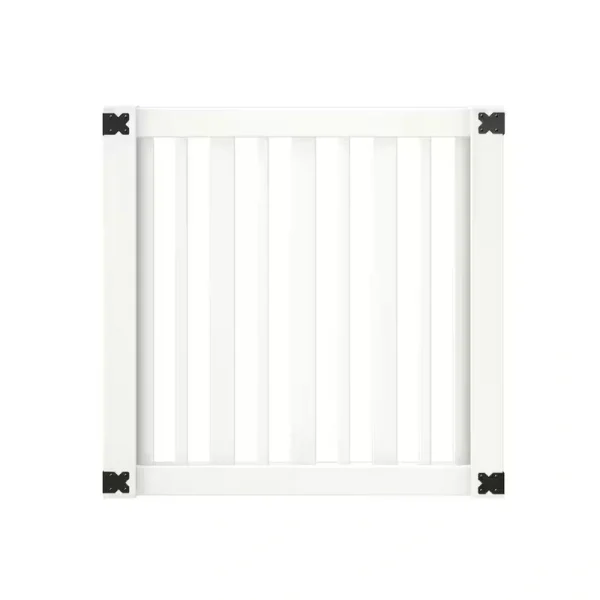 Veranda 4 ft. W x 4 ft. H White Vinyl Lafayette Fence Gate Kit