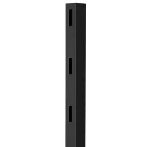Veranda 5 in. x 5 in. x 7 ft. Black Vinyl Ranch 3-Rail End Post