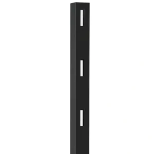 Veranda 5 in. x 5 in. x 7 ft. Black Vinyl Ranch 3-Rail Line Post
