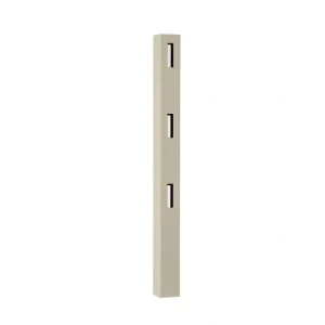 Veranda 5 in. x 5 in. x 7 ft. Tan Vinyl Ranch 3-Rail Fence Line Post