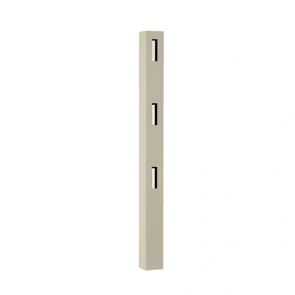 Veranda 5 in. x 5 in. x 7 ft. Tan Vinyl Ranch 3-Rail Fence Line Post