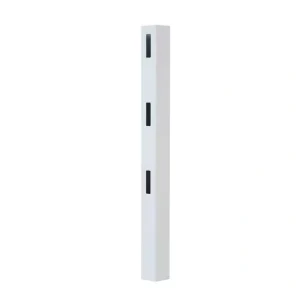 Veranda 5 in. x 5 in. x 7 ft. Vinyl White Ranch 3-Rail End Post