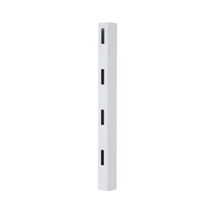 Veranda 5 in. x 5 in. x 8 ft. Vinyl White Ranch 4-Rail End Fence Post