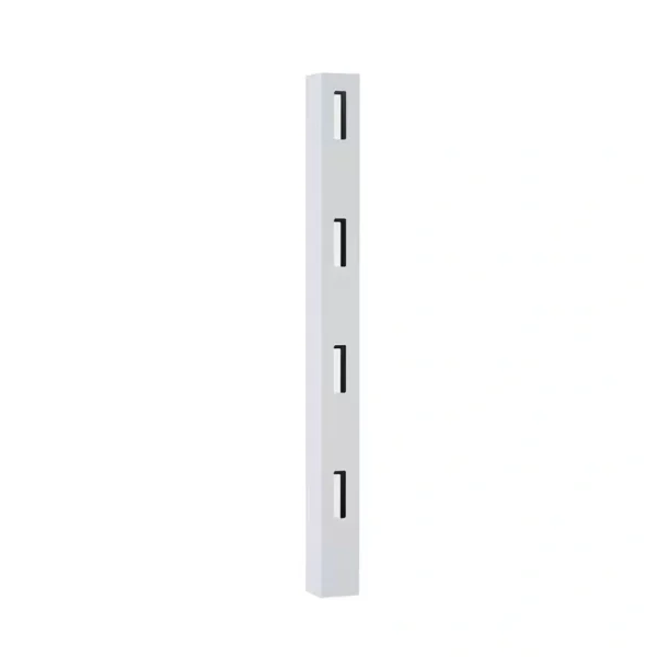 Veranda 5 in. x 5 in. x 8 ft. Vinyl White Ranch 4-Rail Line Fence Post