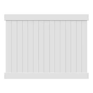 Veranda Acadia 6 ft. H x 8 ft. W White Vinyl Privacy Fence Panel (Unassembled)