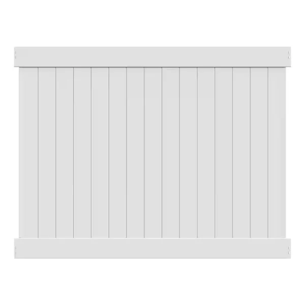 Veranda Acadia 6 ft. H x 8 ft. W White Vinyl Privacy Fence Panel (Unassembled)