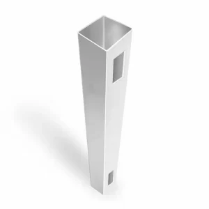 Veranda Acadia/Roosevelt 5 in. x 5 in. x 9 ft. White Vinyl Routed Fence End Post