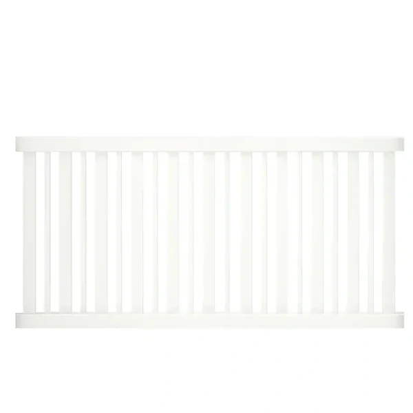 Veranda LaFayette 4 ft. H x 8 ft. W White Vinyl Spaced Picket Fence Panel Kit