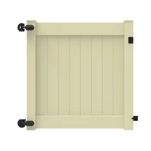 Veranda Linden 5 ft. W x 5 ft. H Sand Vinyl Un-Assembled Fence Gate