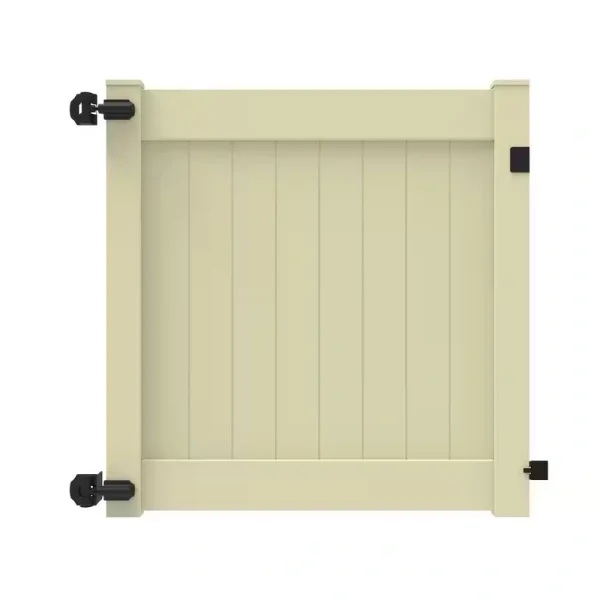 Veranda Linden 5 ft. W x 5 ft. H Sand Vinyl Un-Assembled Fence Gate
