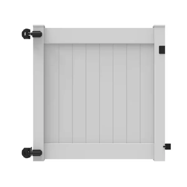 Veranda Linden 5 ft. W x 5 ft. H White Vinyl Un-Assembled Fence Gate