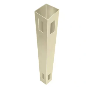 Veranda Linden 5 in. x 5 in. x 9 ft. Sand Vinyl Routed Fence Corner Post