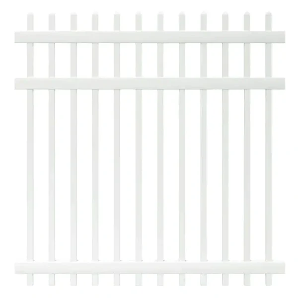Veranda Manchester 6 ft. H x 6 ft. W White Vinyl Spaced Picket Fence Panel – Unassembled