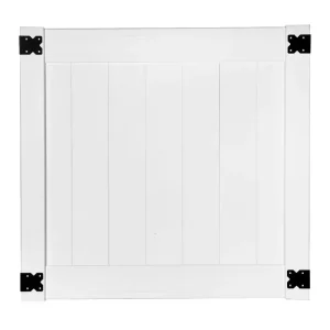 Veranda Pro Series 4 ft. W x 4 ft. H White Vinyl Woodbridge Privacy Fence Gate