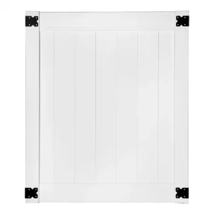 Veranda Pro Series 4 ft. W x 5 ft. H White Vinyl Woodbridge Privacy Fence Gate