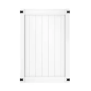 Veranda Pro Series 4 ft. W x 6 ft. H White Vinyl Woodbridge Privacy Fence Gate