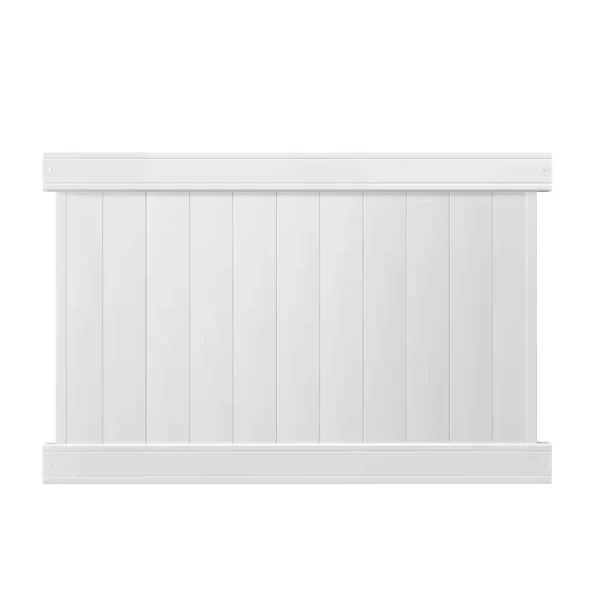 Veranda Pro Series 4 ft. x 6 ft. Woodbridge Privacy Unassembled Vinyl Fence Panel