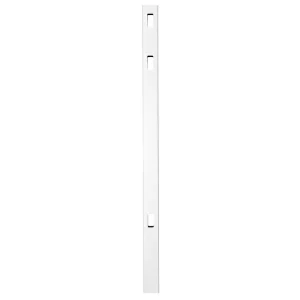 Veranda Pro Series 4 in. x 4 in. x 8 ft. White Vinyl Lafayette Spaced Picket Routed Line Fence Post