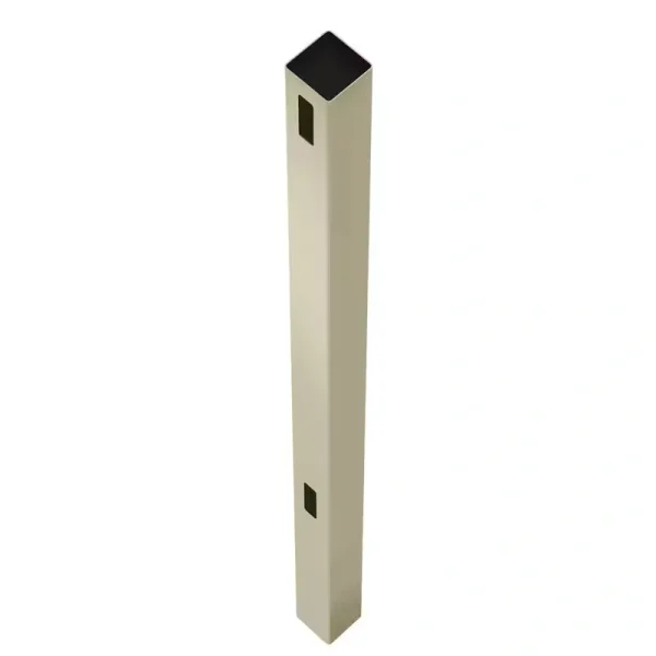 Veranda Pro Series 5 in. x 5 in. x 8 ft. Tan Vinyl Woodbridge Routed End Fence Post