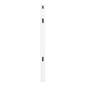 Veranda Pro Series 5 in. x 5 in. x 8 ft. White Vinyl Woodbridge Closed Picket Top Routed End Fence Post