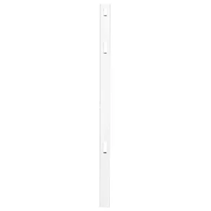 Veranda Pro Series 5 in. x 5 in. x 8 ft. White Vinyl Woodbridge Closed Picket Top Routed Line Fence Post