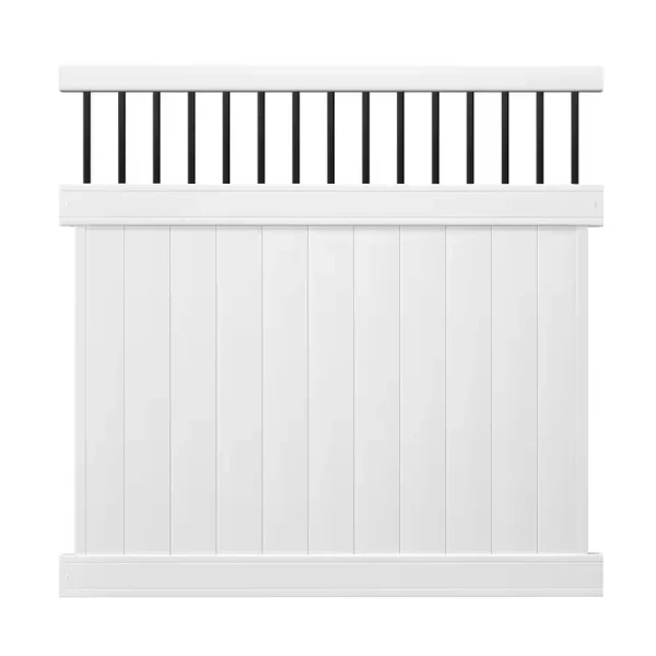 Veranda Pro Series 6 ft. x 6 ft. Woodbridge Baluster Top Unassembled Vinyl Fence Panel