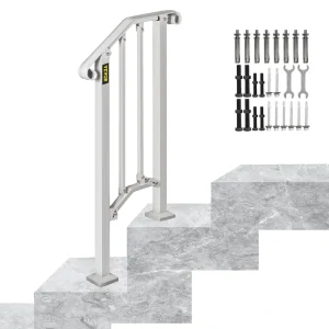 VEVOR Handrails Stair Railing 2-ft x 38-in White Steel Deck Stair Rail Kit
