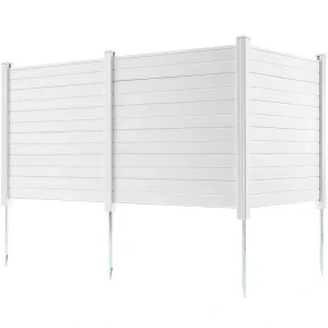 VEVOR Outdoor Privacy Screens 50 in. W x 50 in. H Air Conditioner Fence Pool Equipment Vinyl Privacy Fence 3-Panels