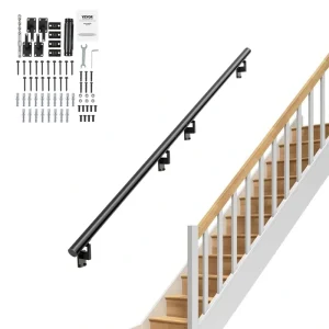 VEVOR Stairs service 12-ft x 7-in Aluminum Alloy Aluminum Deck Stair Rail Kit