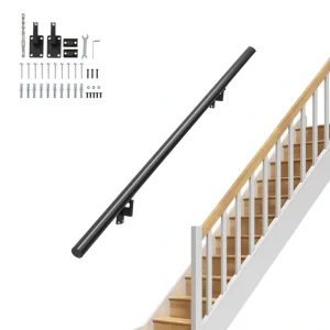 VEVOR Stairs service 4-ft x 7-in Aluminum Alloy Aluminum Deck Stair Rail Kit