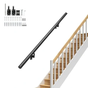 VEVOR Stairs service 5-ft x 7-in Aluminum Alloy Aluminum Deck Stair Rail Kit