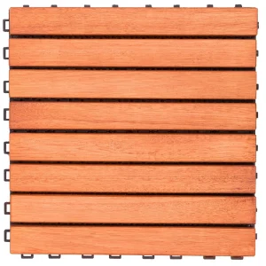 VIFAH 12-in W x 12-in L x 1-in T Interlocking Vinyl/Plastic Gym Floor Tile (10-sq ft) (10-Pack)