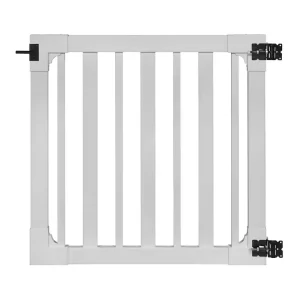 WamBam Fence 4 ft. x 4 ft. Sturbridge Vinyl Yard and Pool Fence Gate with Stainless Steel Hardware