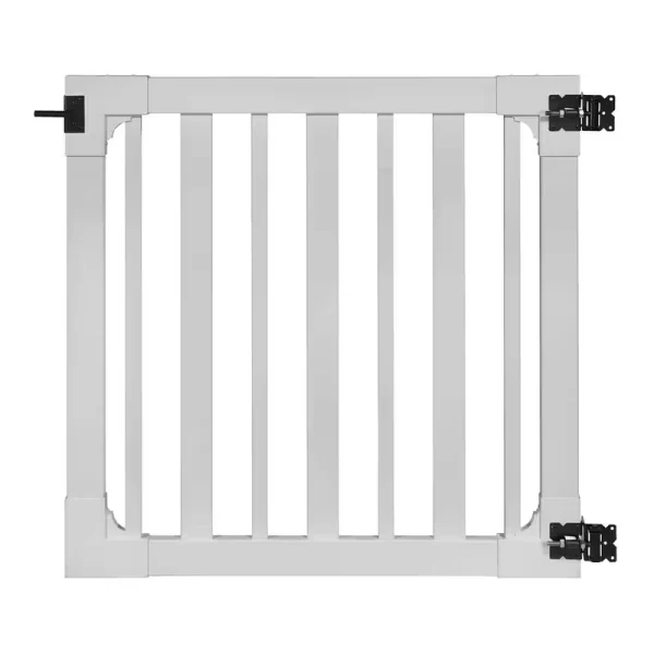 WamBam Fence 4 ft. x 4 ft. Sturbridge Vinyl Yard and Pool Fence Gate with Stainless Steel Hardware