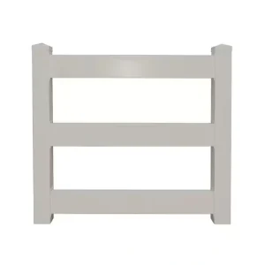 Weatherables 4 ft. W x 4 ft. H 3-Rail Tan Vinyl Fence Gate EZ Pack