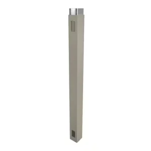 Weatherables 5 in. x 5 in. x 9 ft. Khaki Vinyl Fence Gate End Post