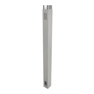 Weatherables 5 in. x 5 in. x 9 ft. Tan Vinyl Fence Gate End Post