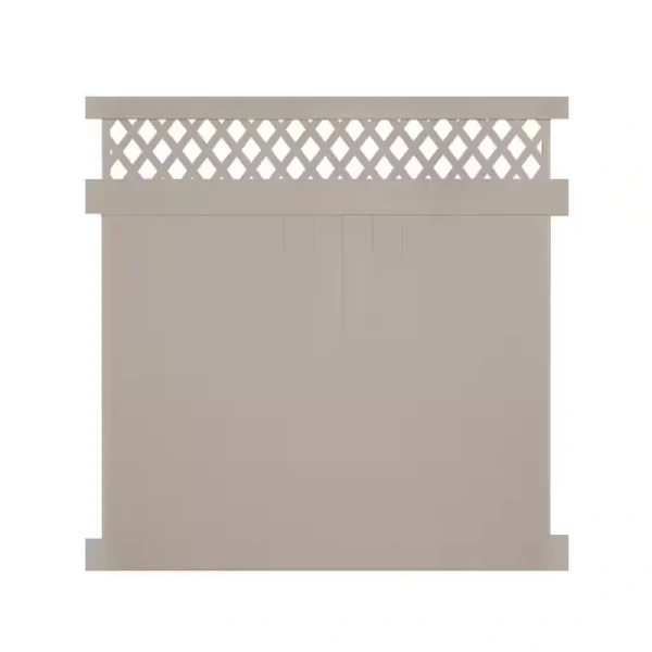 Weatherables Ashton 7 ft. H x 8 ft. W Khaki Vinyl Privacy Fence Panel Kit