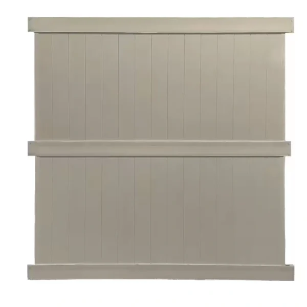 Weatherables Augusta 7 ft. H x 6 ft. W Khaki Vinyl Privacy Fence Panel Kit