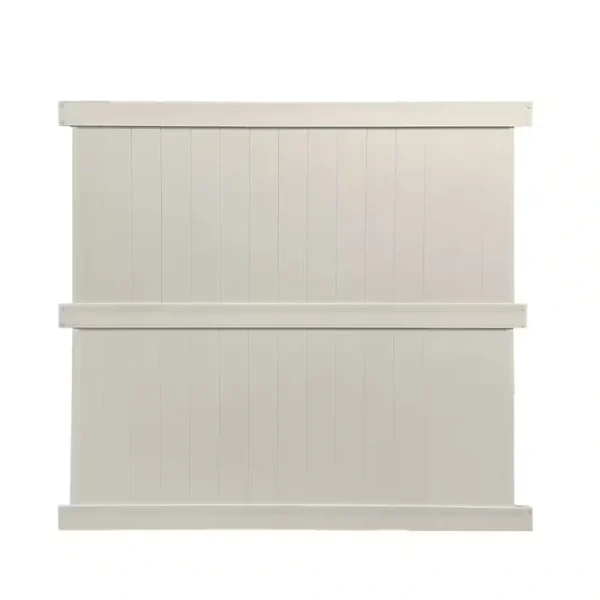 Weatherables Augusta 7 ft. H x 8 ft. W Tan Vinyl Privacy Fence Panel Kit