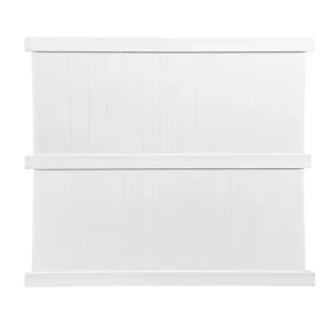 Weatherables Augusta 7 ft. H x 8 ft. W White Vinyl Privacy Fence Panel Kit