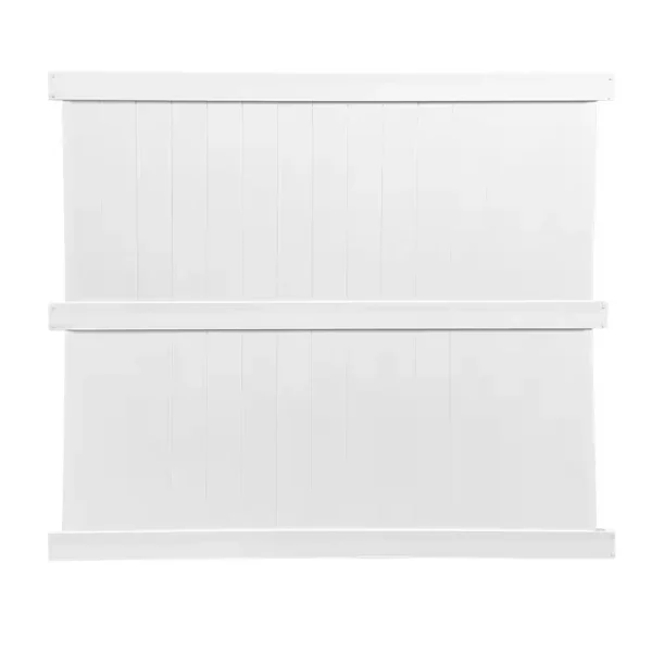 Weatherables Augusta 7 ft. H x 8 ft. W White Vinyl Privacy Fence Panel Kit