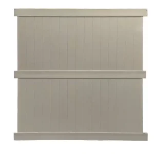 Weatherables Augusta 8 ft. H x 6 ft. W Khaki Vinyl Privacy Fence Panel Kit